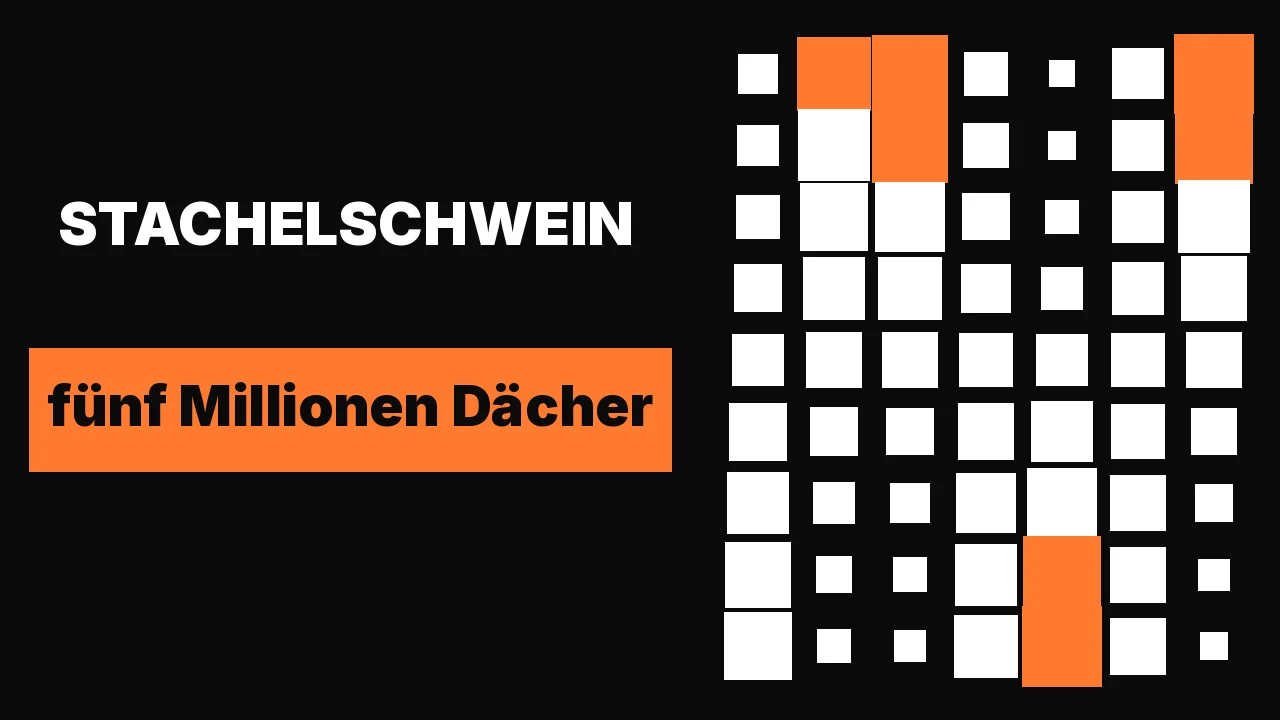 Projekt Stachelschwein: fünf Millionen Dächer, keine Rakete